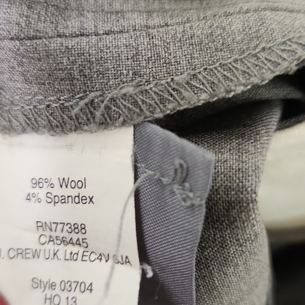 J. Crew Classic Gray Wool Trousers Sz 4 - Picture 6 of 7